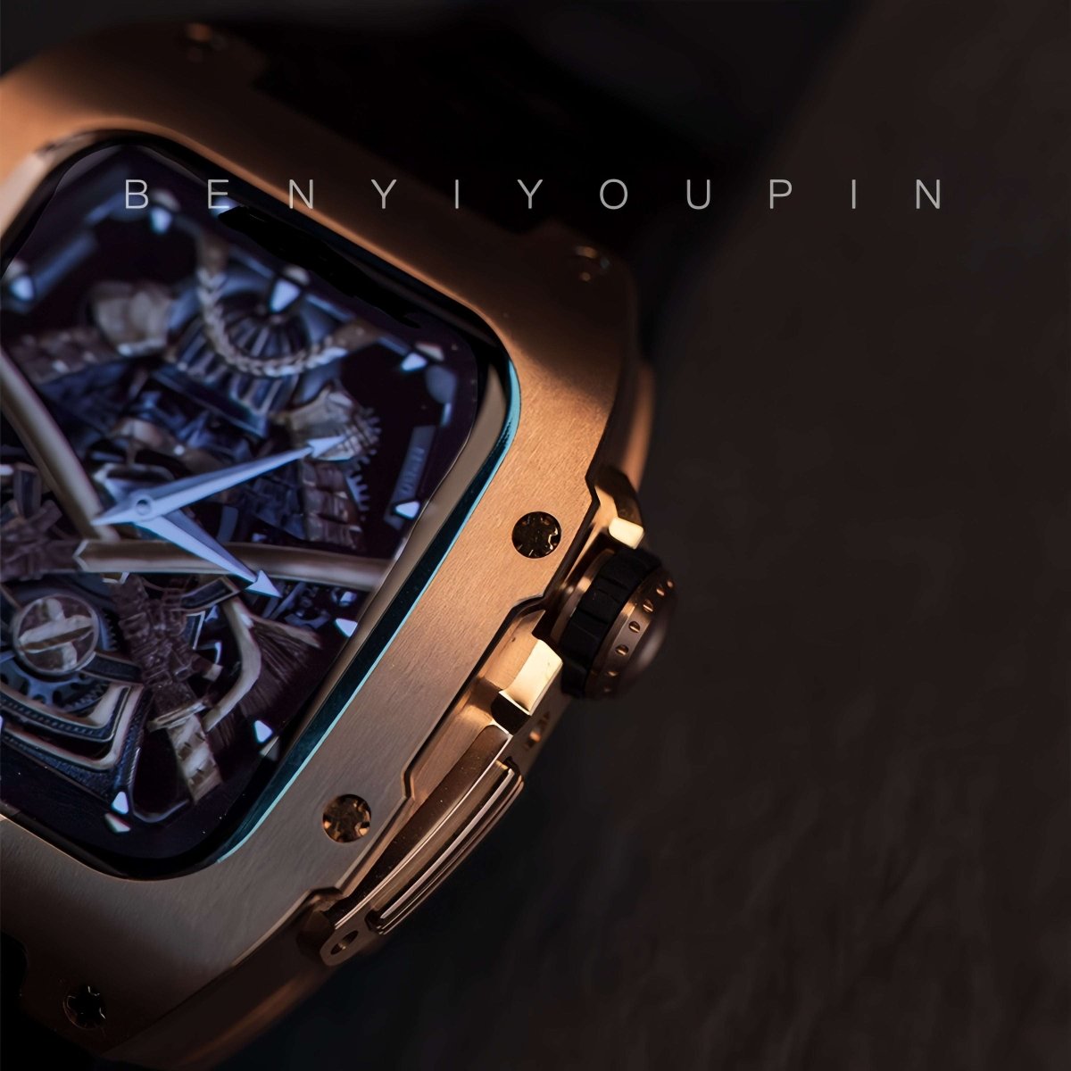 Rose Gold Titanium Alloy Custom Kit for Apple Watch Case