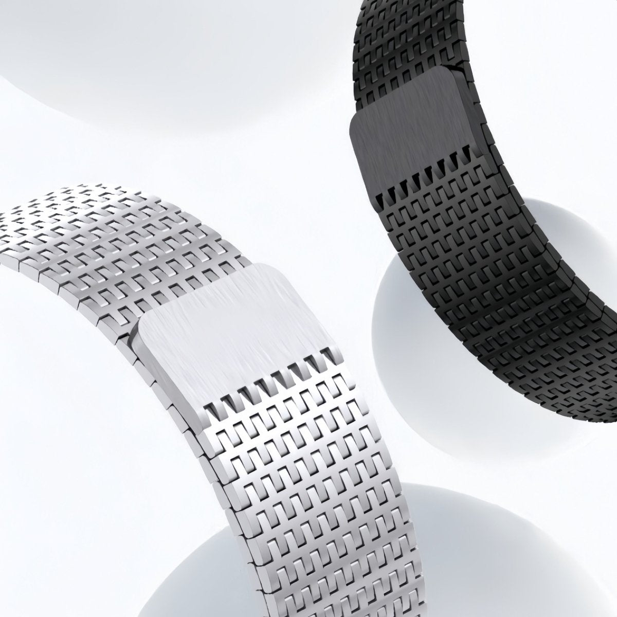 Chain-link woven metal band for Apple Watch