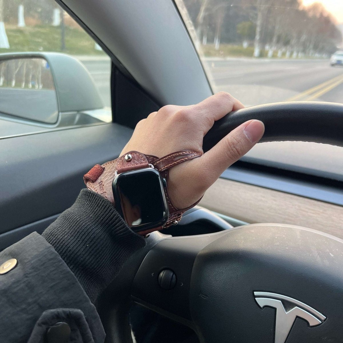 Exclusive Handmade Outdoor Leather Strap for Apple Watch