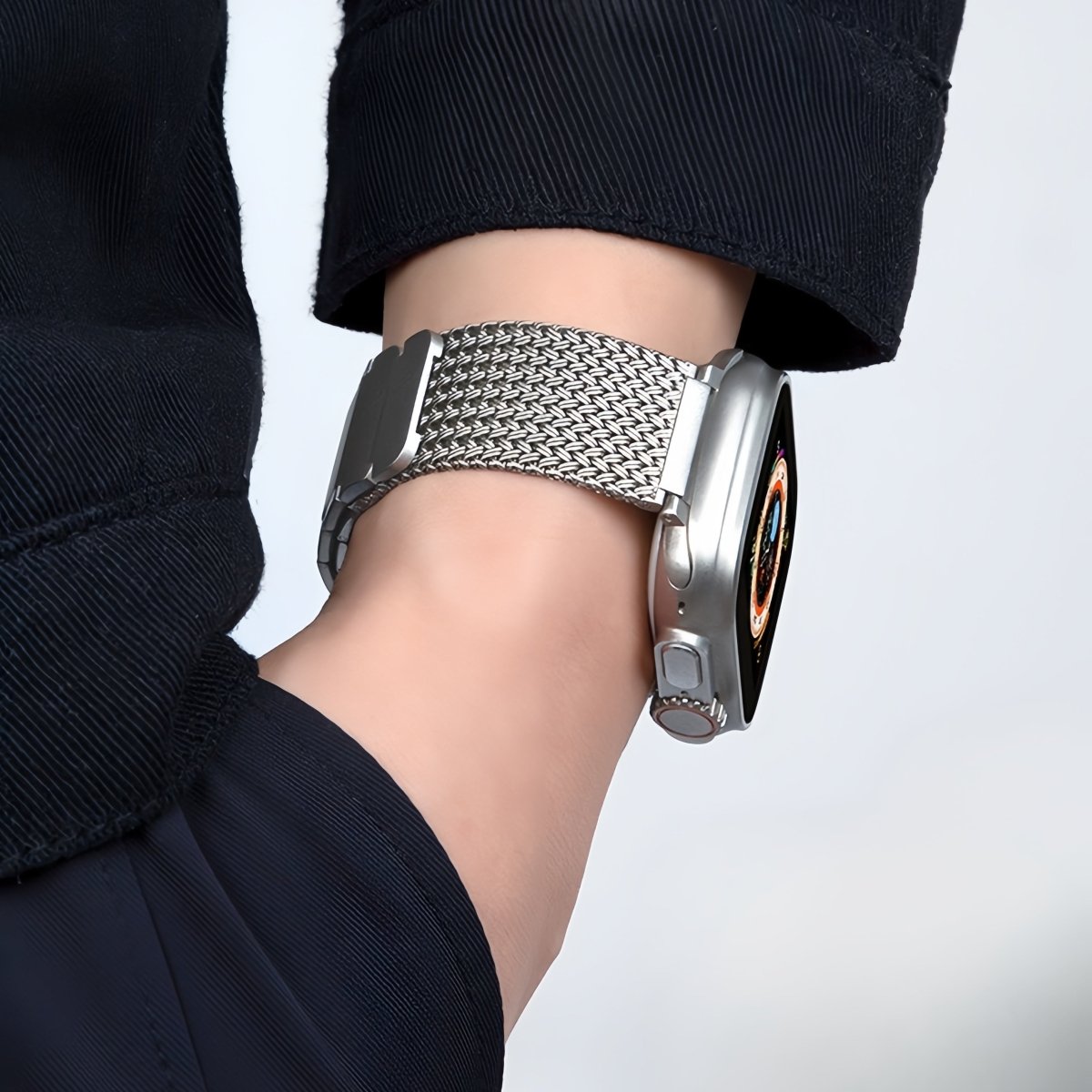 Premium Precision Woven Stainless Steel Band for Apple Watch