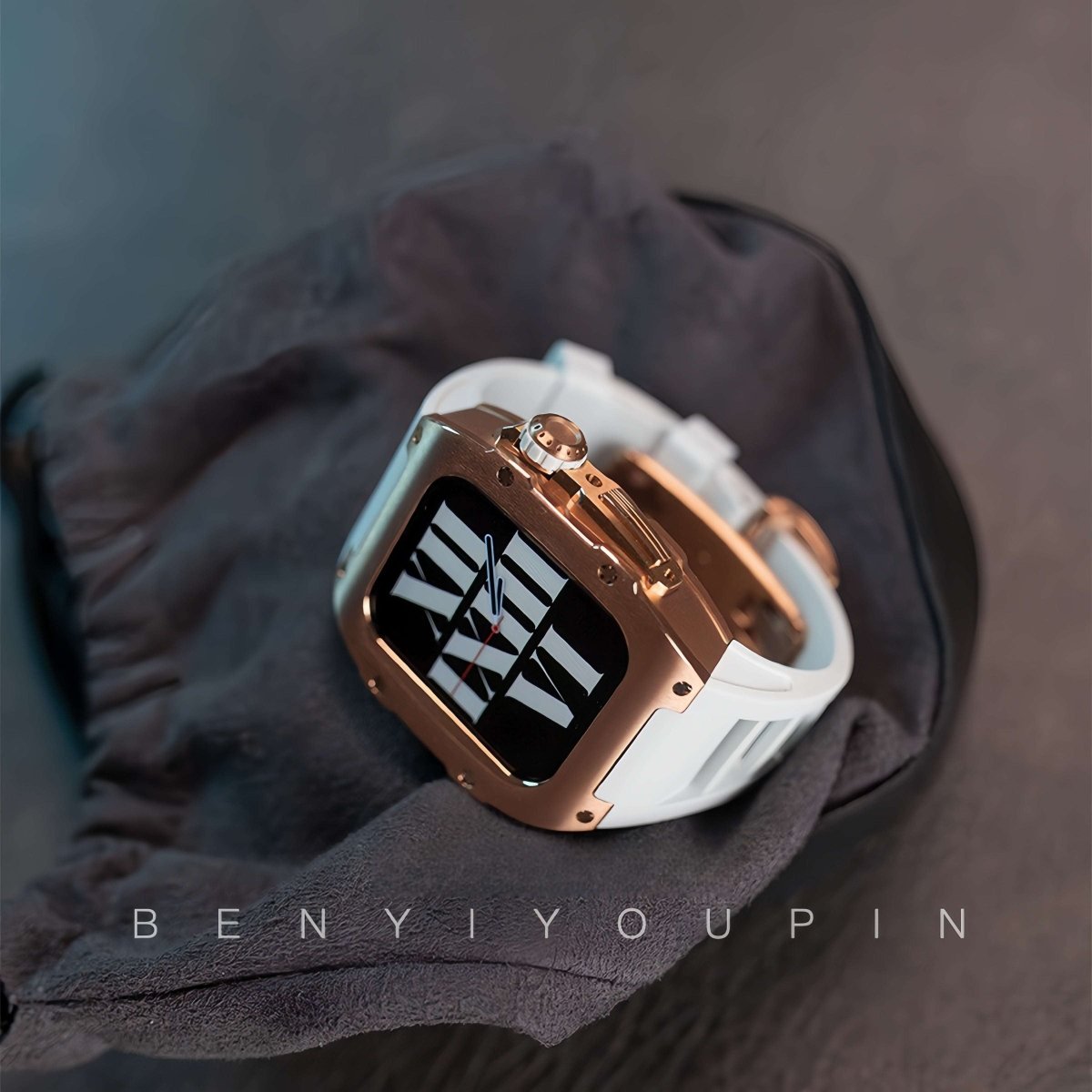 Rose Gold Titanium Alloy Custom Kit for Apple Watch Case