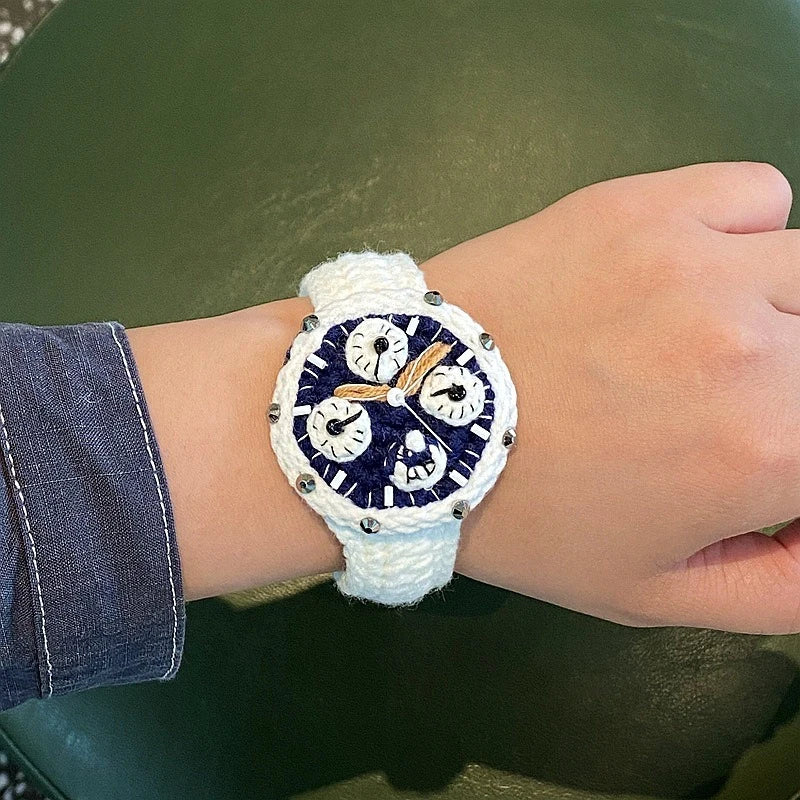 White Sub Yarn Watch