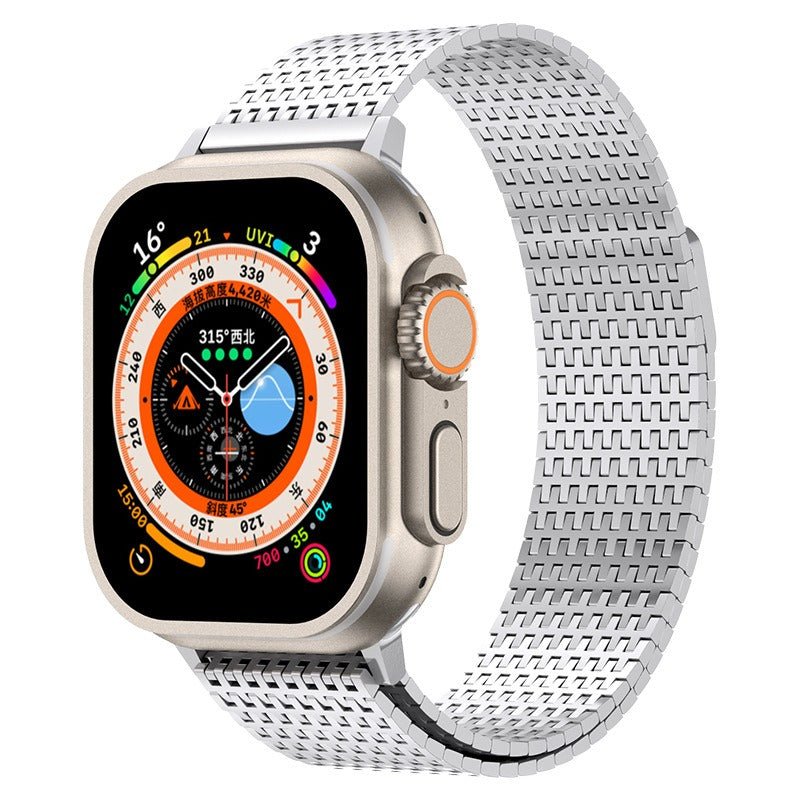 Chain-link woven metal band for Apple Watch