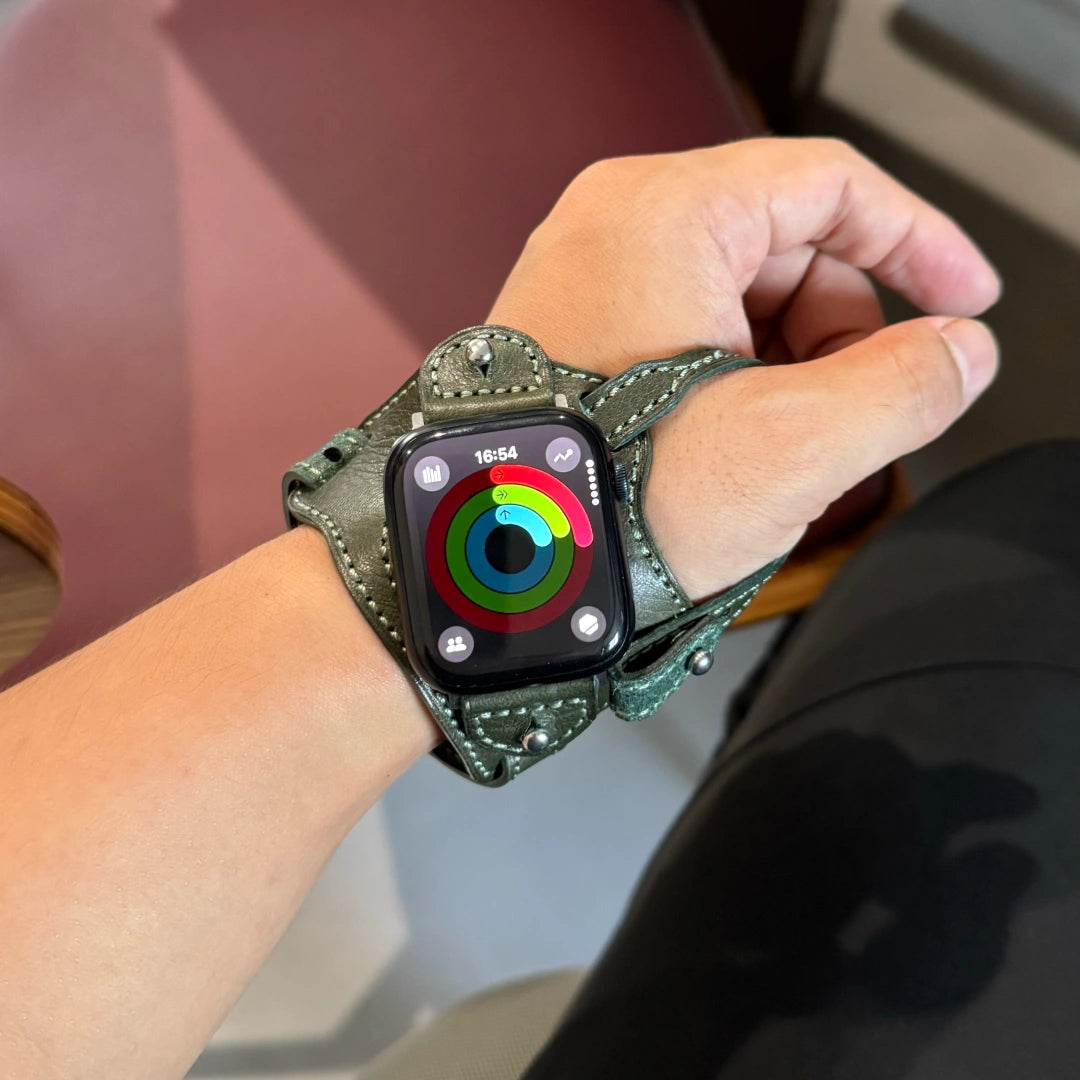 Handmade Genuine Leather Cycling Strap for Apple Watch