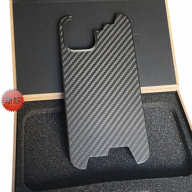 Luxury forged gold foil carbon fiber phone case for iPhone.