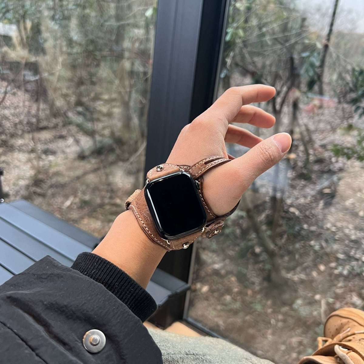 Exclusive Handmade Outdoor Leather Strap for Apple Watch