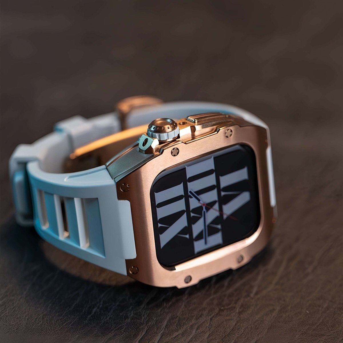 Rose Gold Titanium Alloy Custom Kit for Apple Watch Case