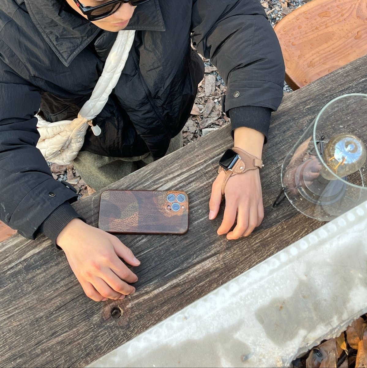 Exclusive Handmade Outdoor Leather Strap for Apple Watch