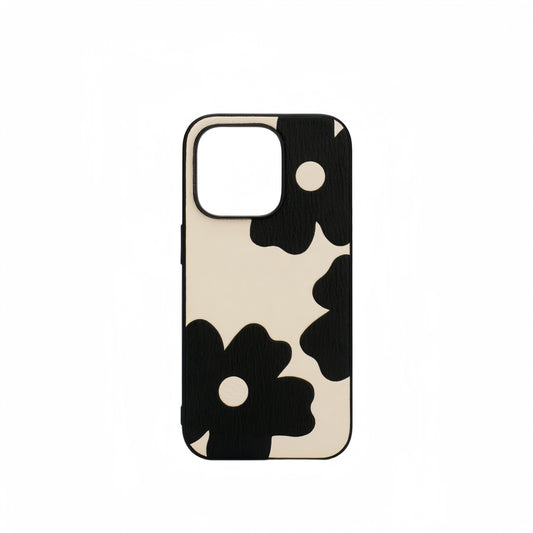 Handcrafted genuine leather inlay phone case compatible with iPhone