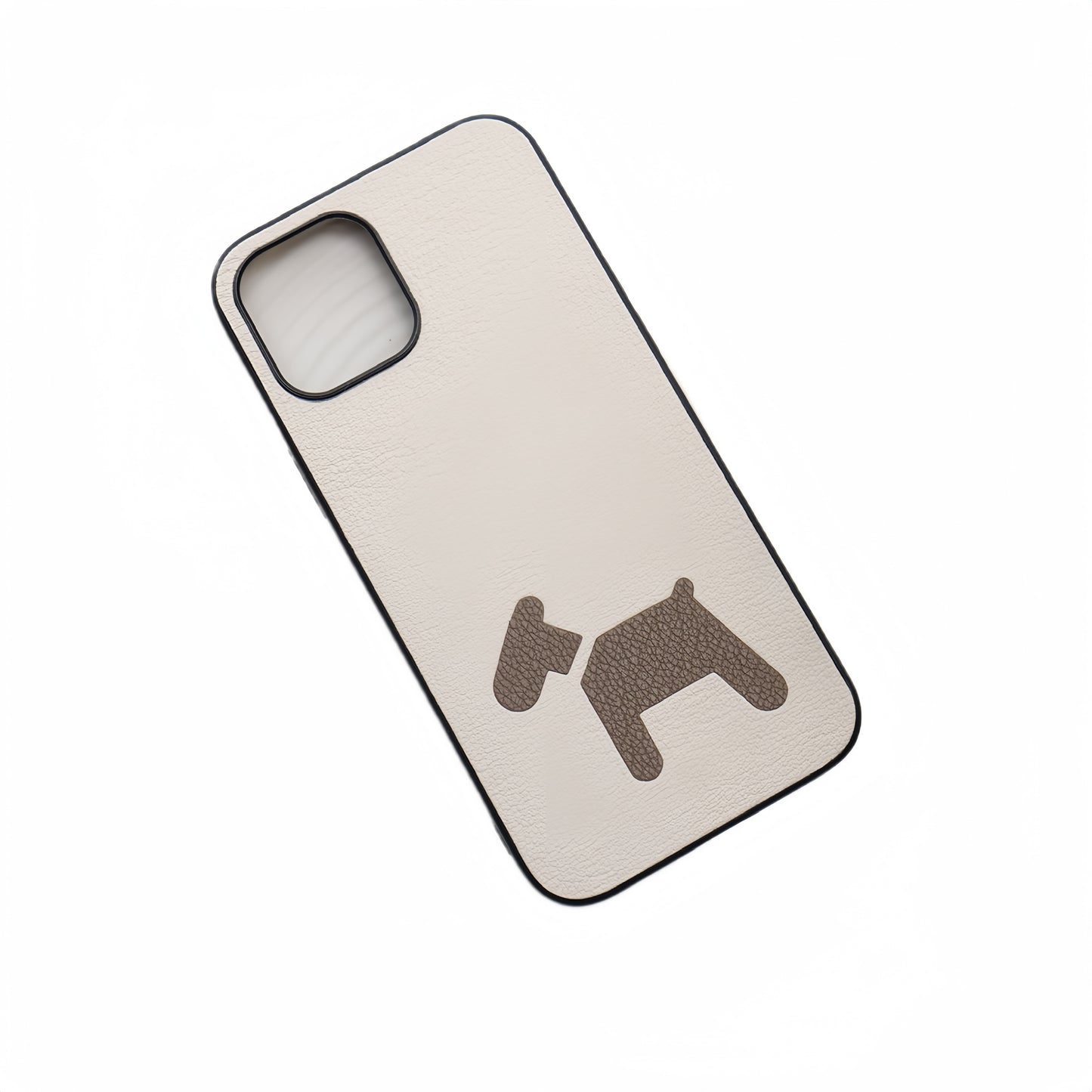 Small rocking horse genuine leather phone case for iPhone