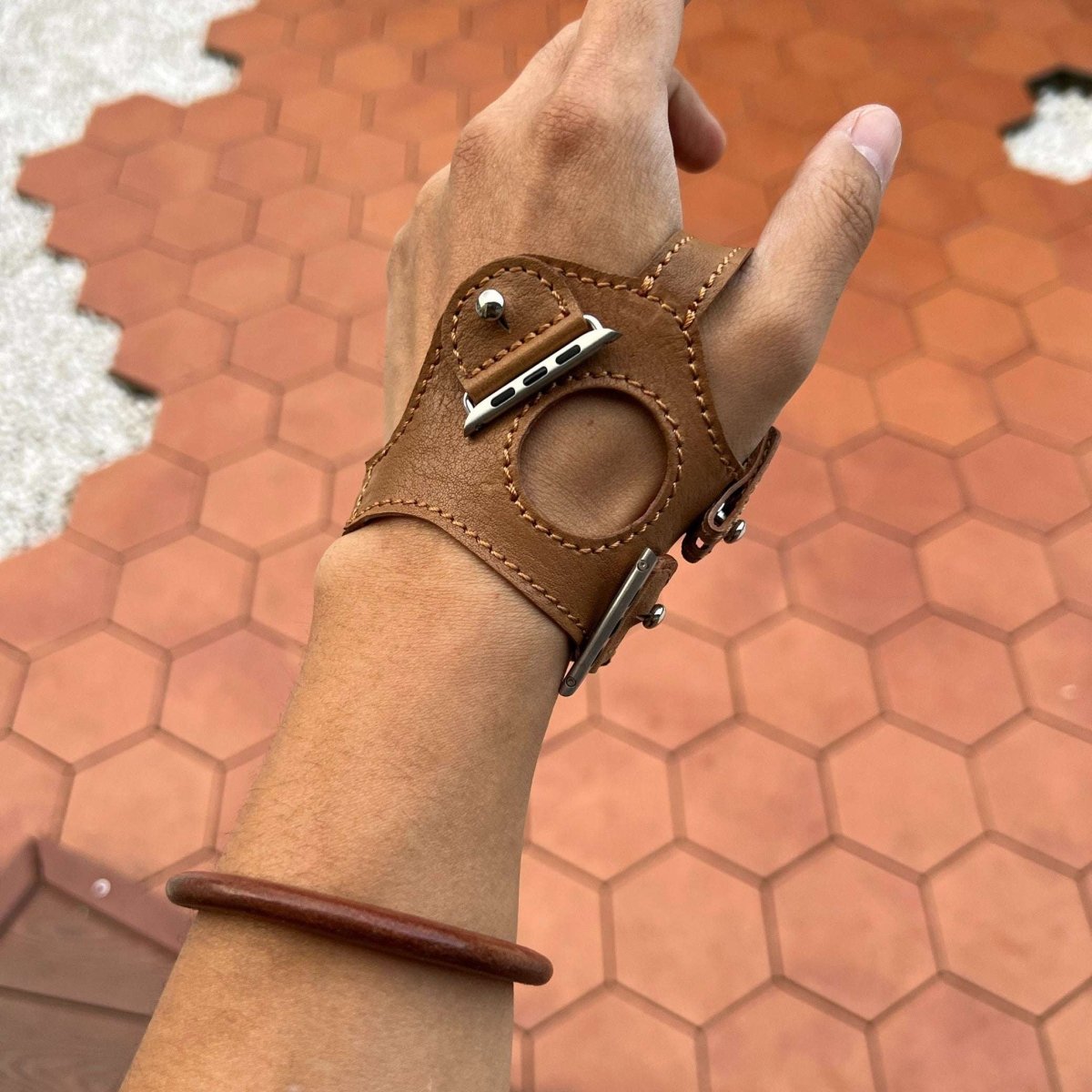 Exclusive Handmade Outdoor Leather Strap for Apple Watch