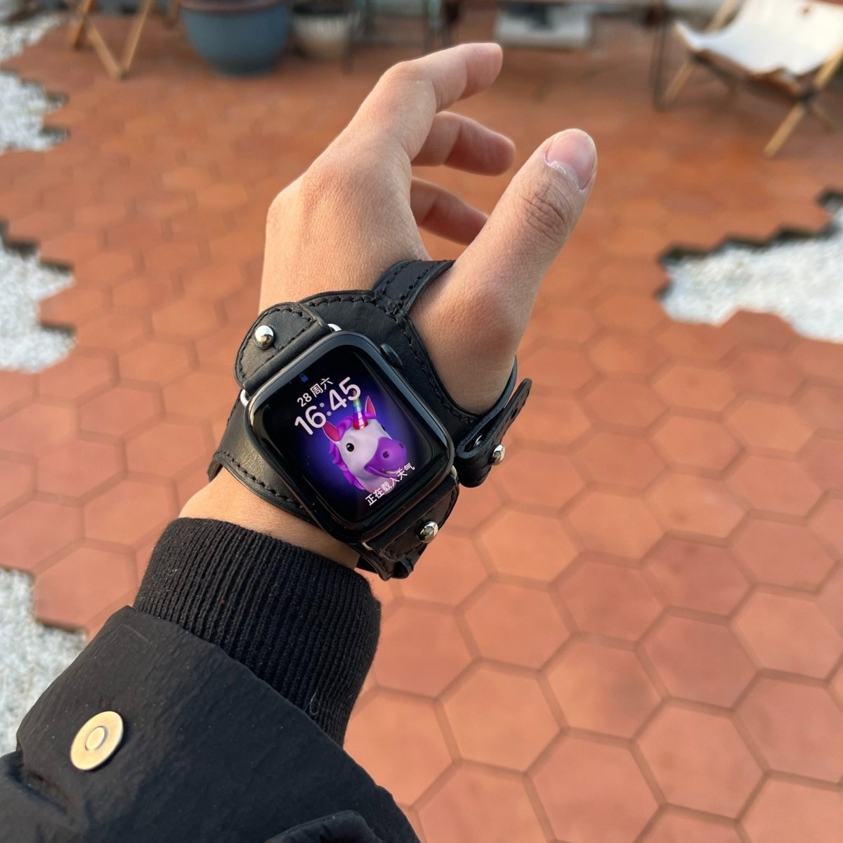Exclusive Handmade Outdoor Leather Strap for Apple Watch