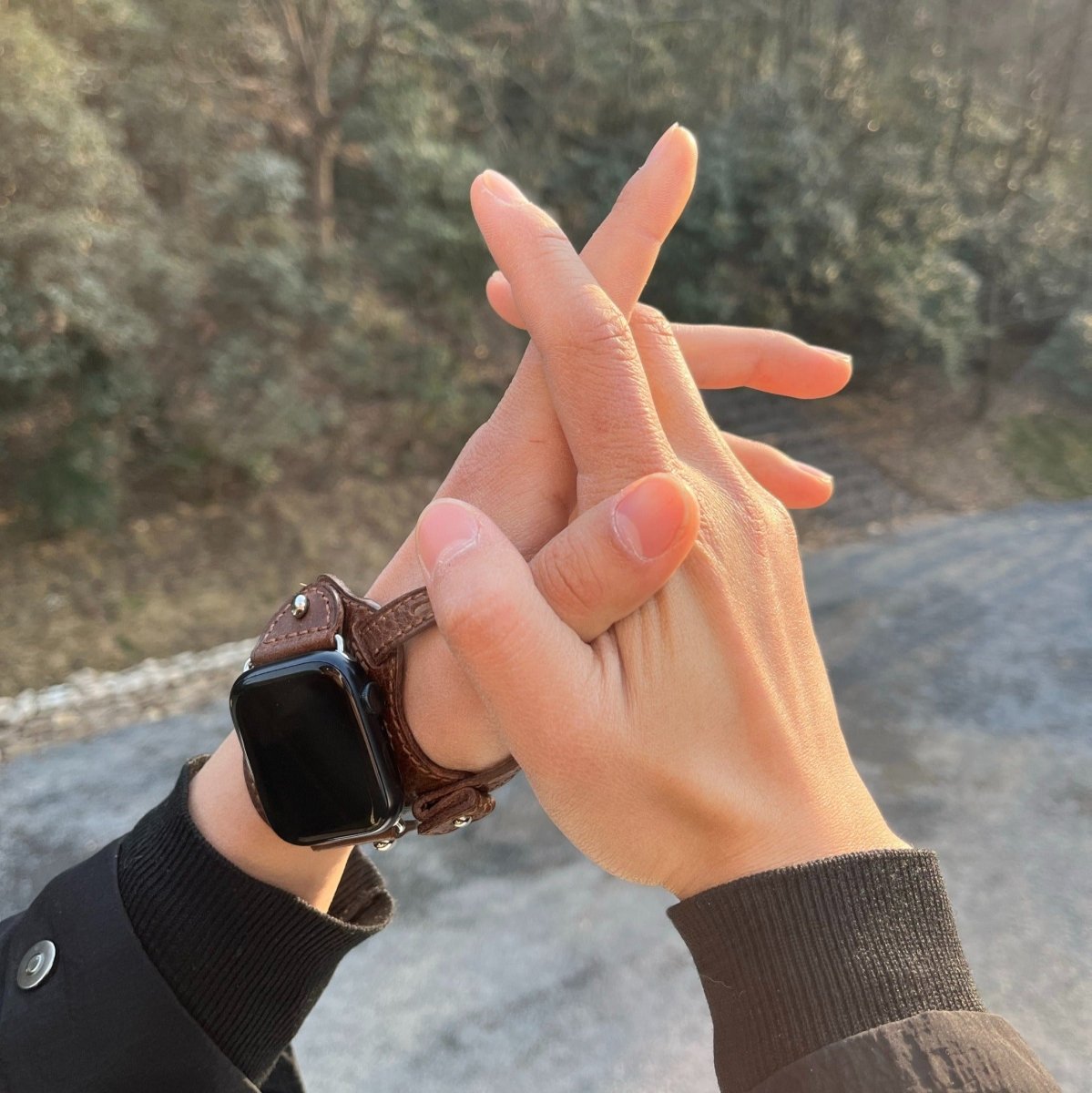 Exclusive Handmade Outdoor Leather Strap for Apple Watch