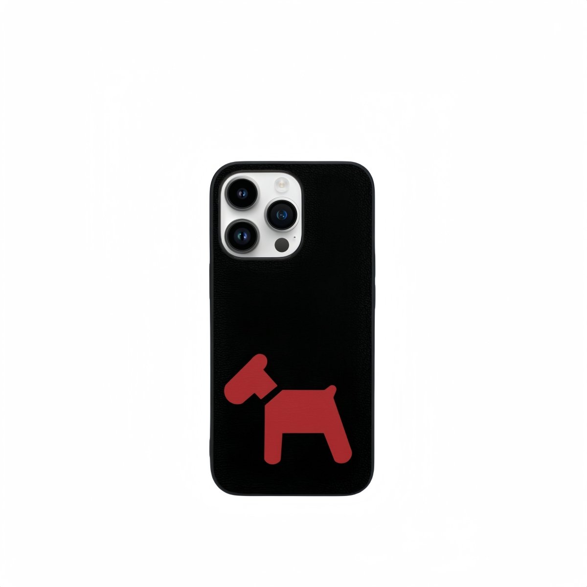 Small rocking horse genuine leather phone case for iPhone