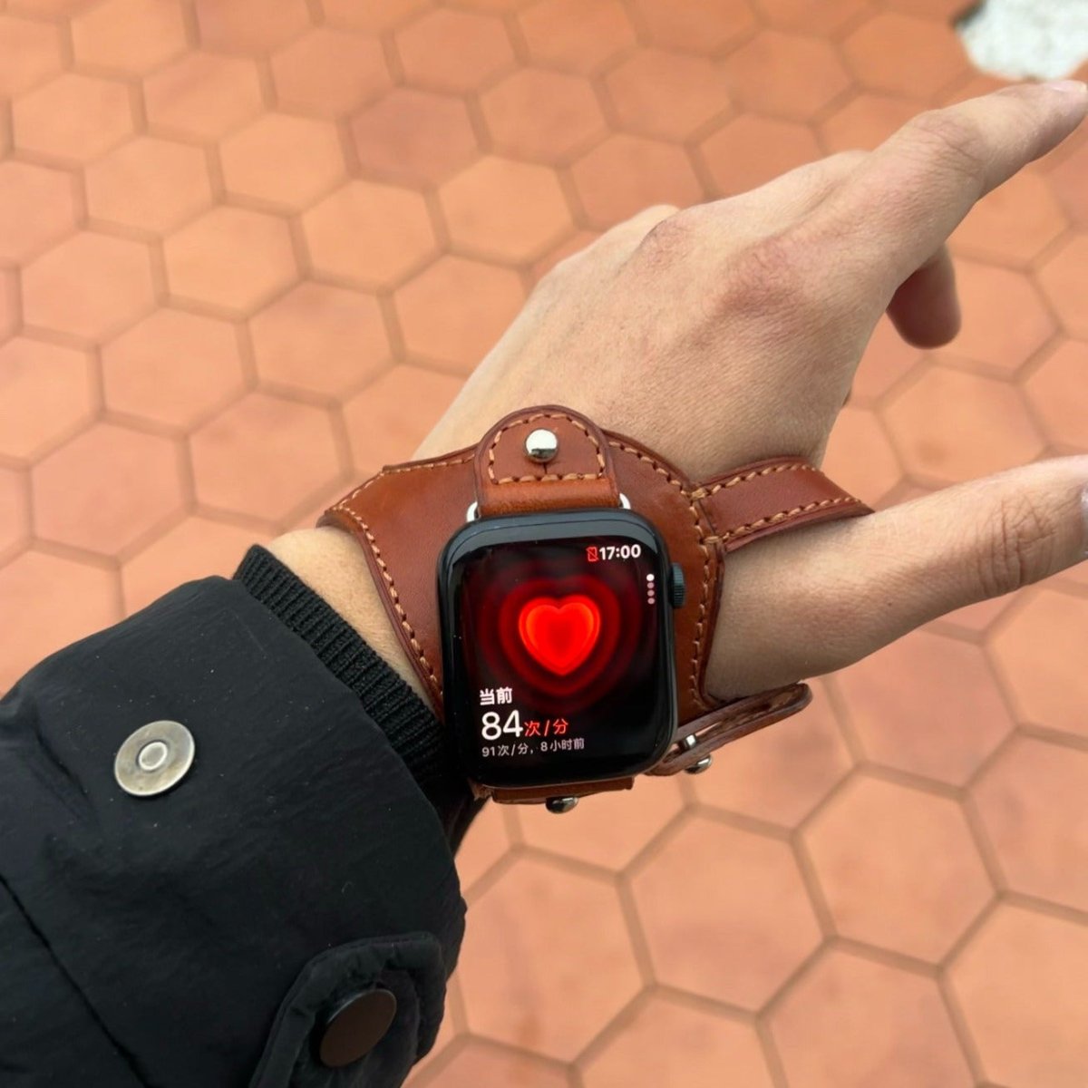 Exclusive Handmade Outdoor Leather Strap for Apple Watch
