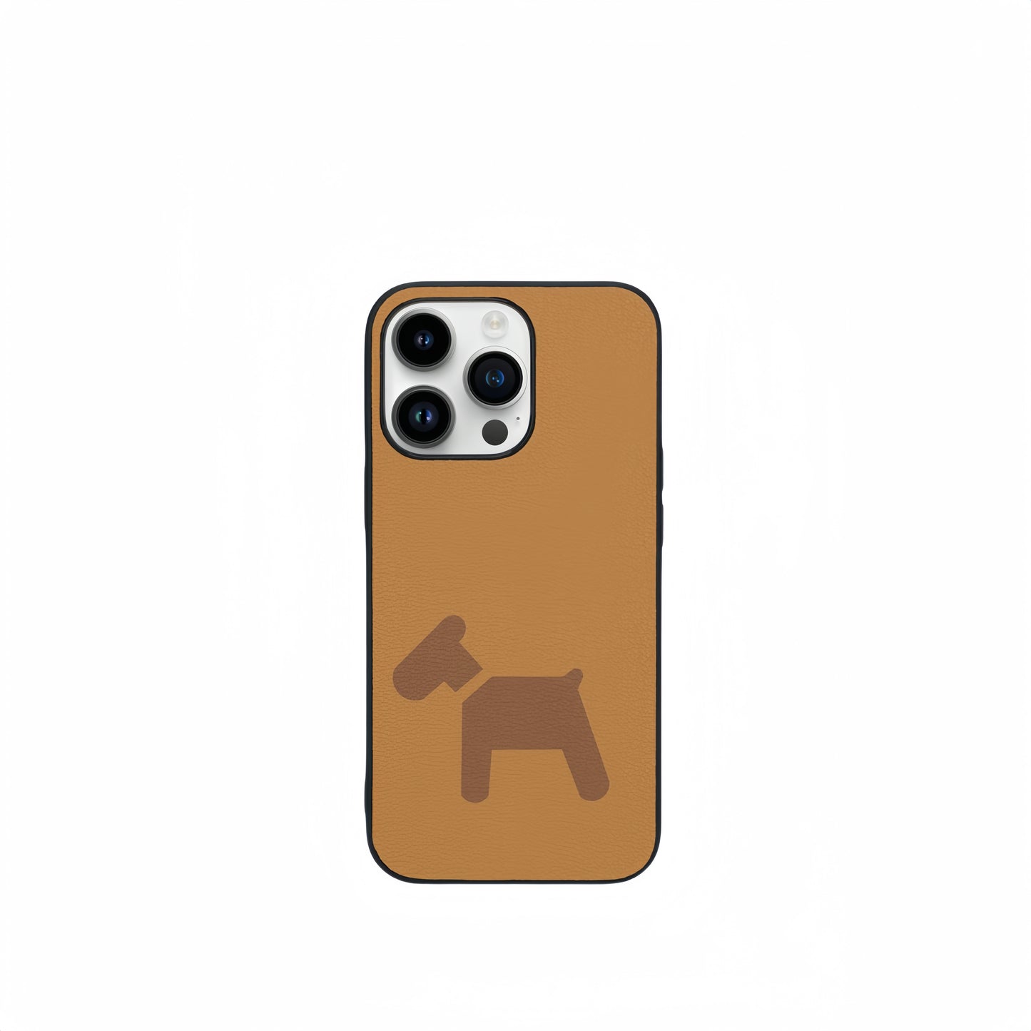 Small rocking horse genuine leather phone case for iPhone