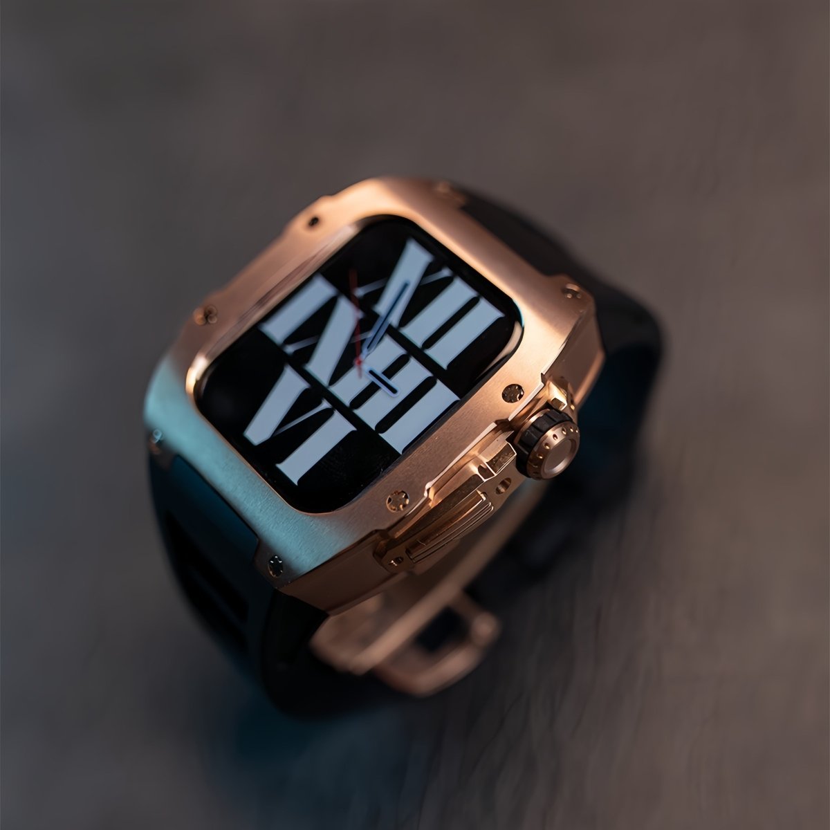 Rose Gold Titanium Alloy Custom Kit for Apple Watch Case