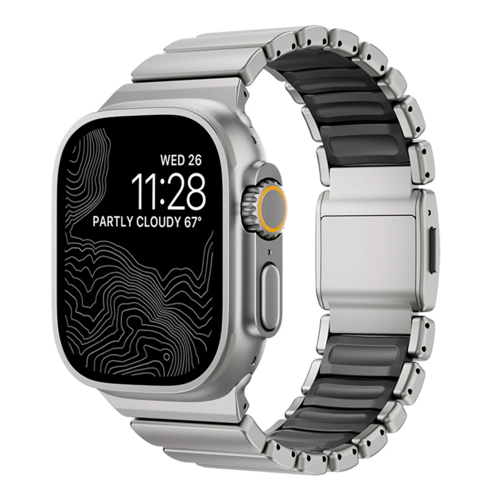 Aviator Titanium Fluoroelastomer Magnetic Strap for Apple Watch