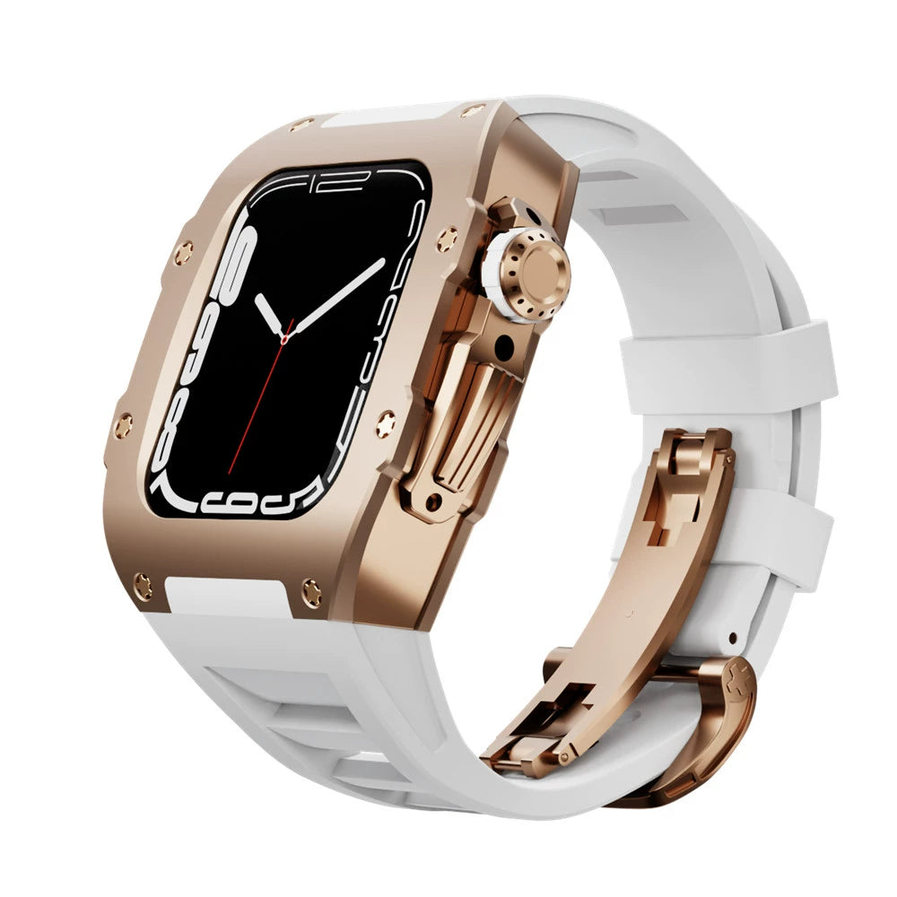 Rose Gold Titanium Alloy Custom Kit for Apple Watch Case