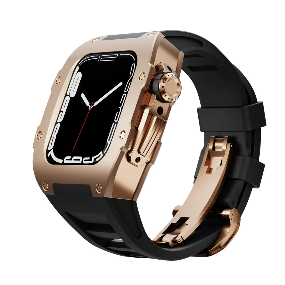 Rose Gold Titanium Alloy Custom Kit for Apple Watch Case