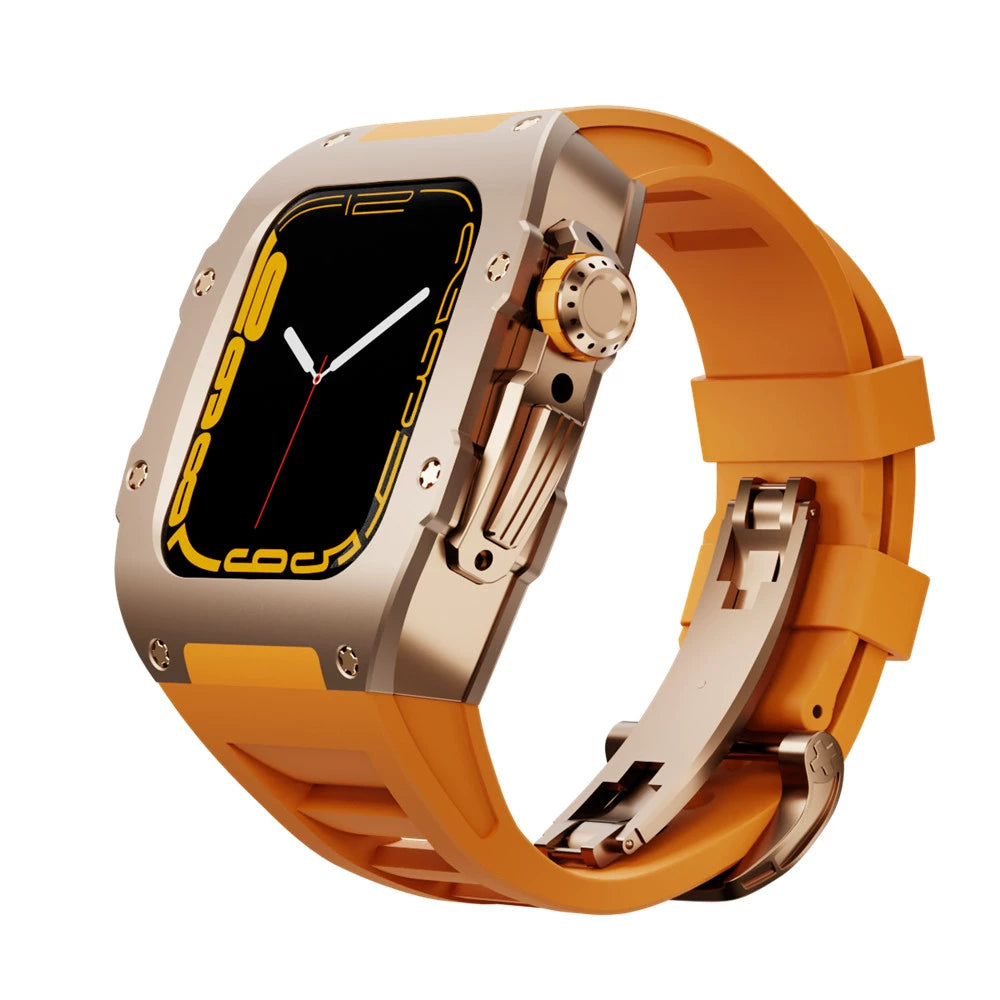 Rose Gold Titanium Alloy Custom Kit for Apple Watch Case