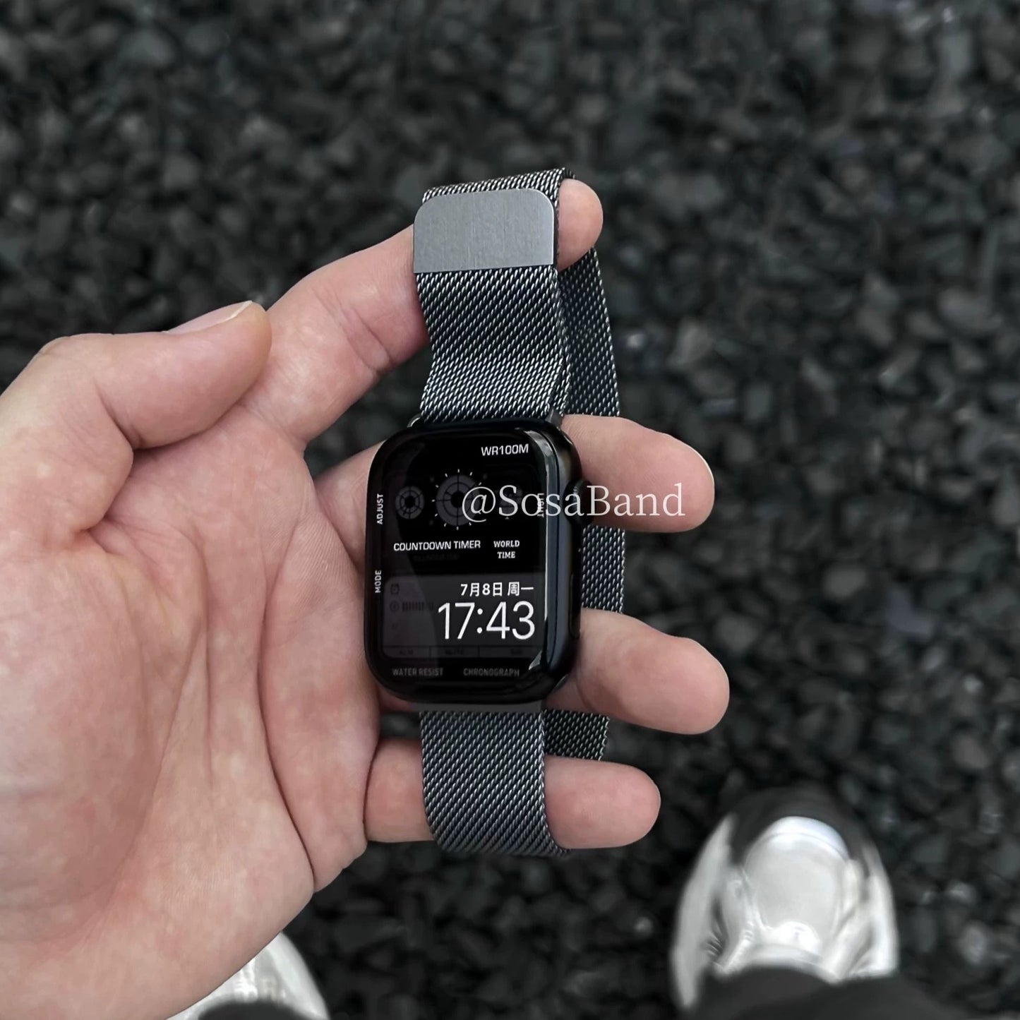 Stainless steel woven strap for Apple Watch