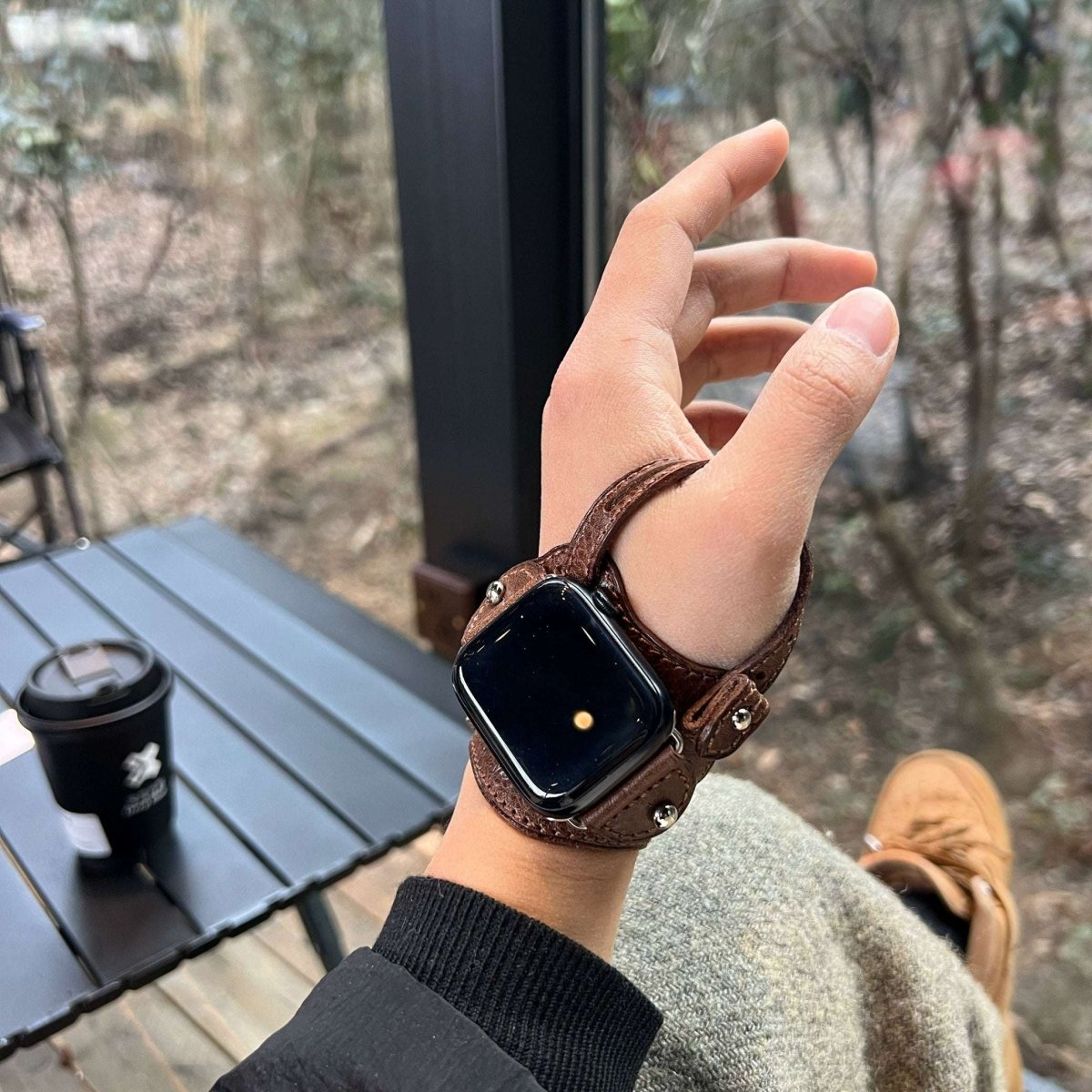 Exclusive Handmade Outdoor Leather Strap for Apple Watch