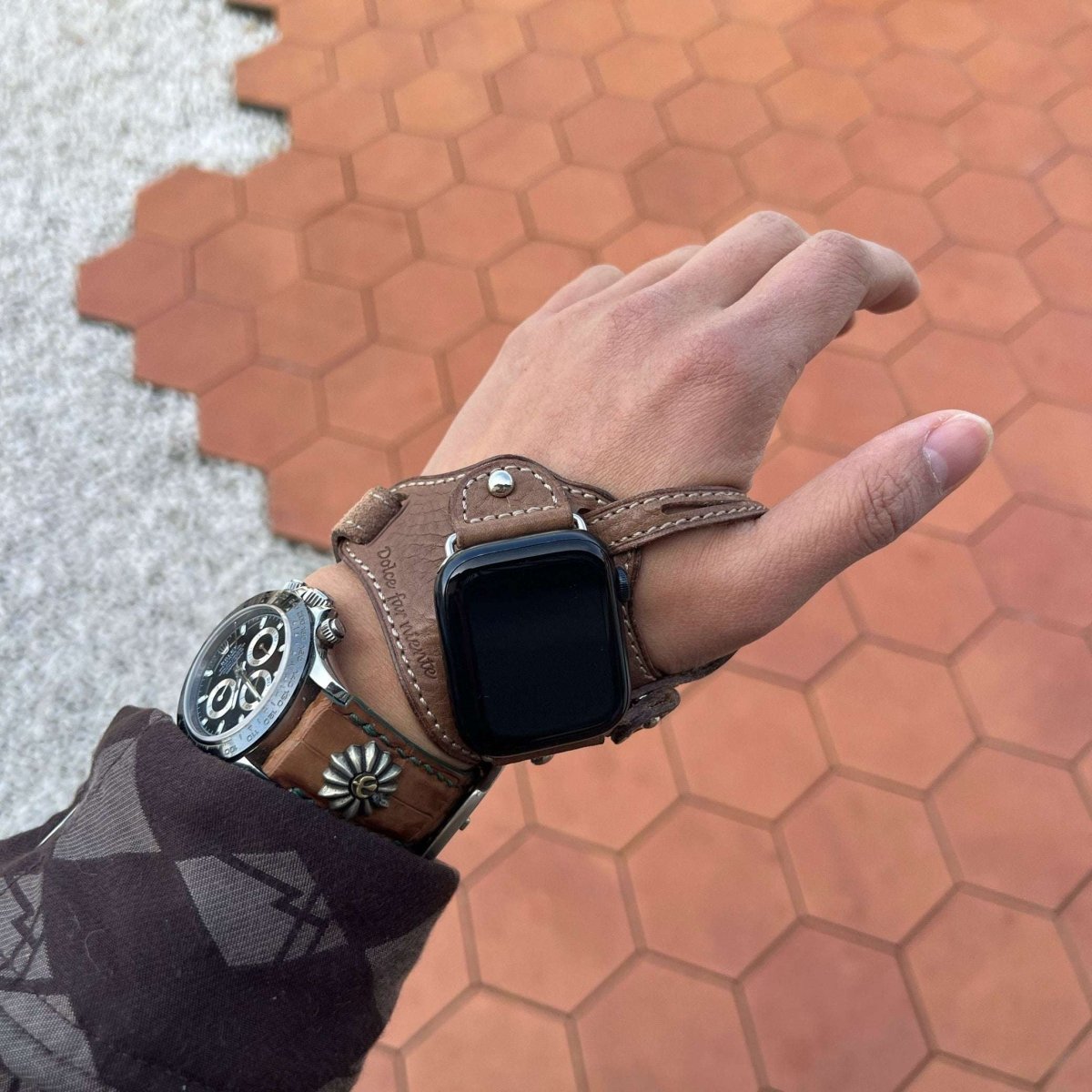 Exclusive Handmade Outdoor Leather Strap for Apple Watch